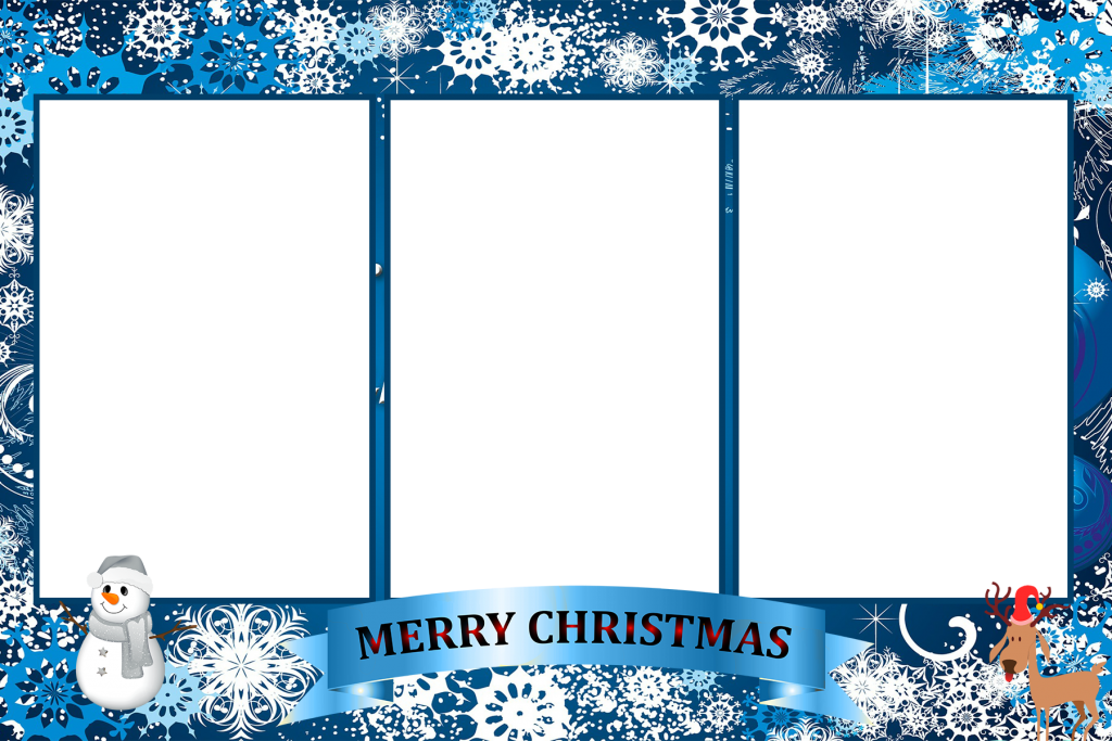 Merry Christmas - Blaue Glitter-ball-frohe Weihnachten Sankt Karte (1024x683), Png Download