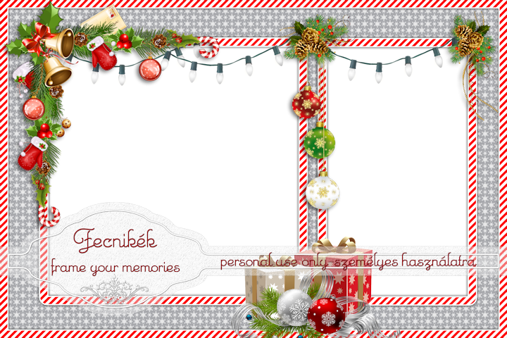 Double Christmas Frame - Picture Frame (720x480), Png Download