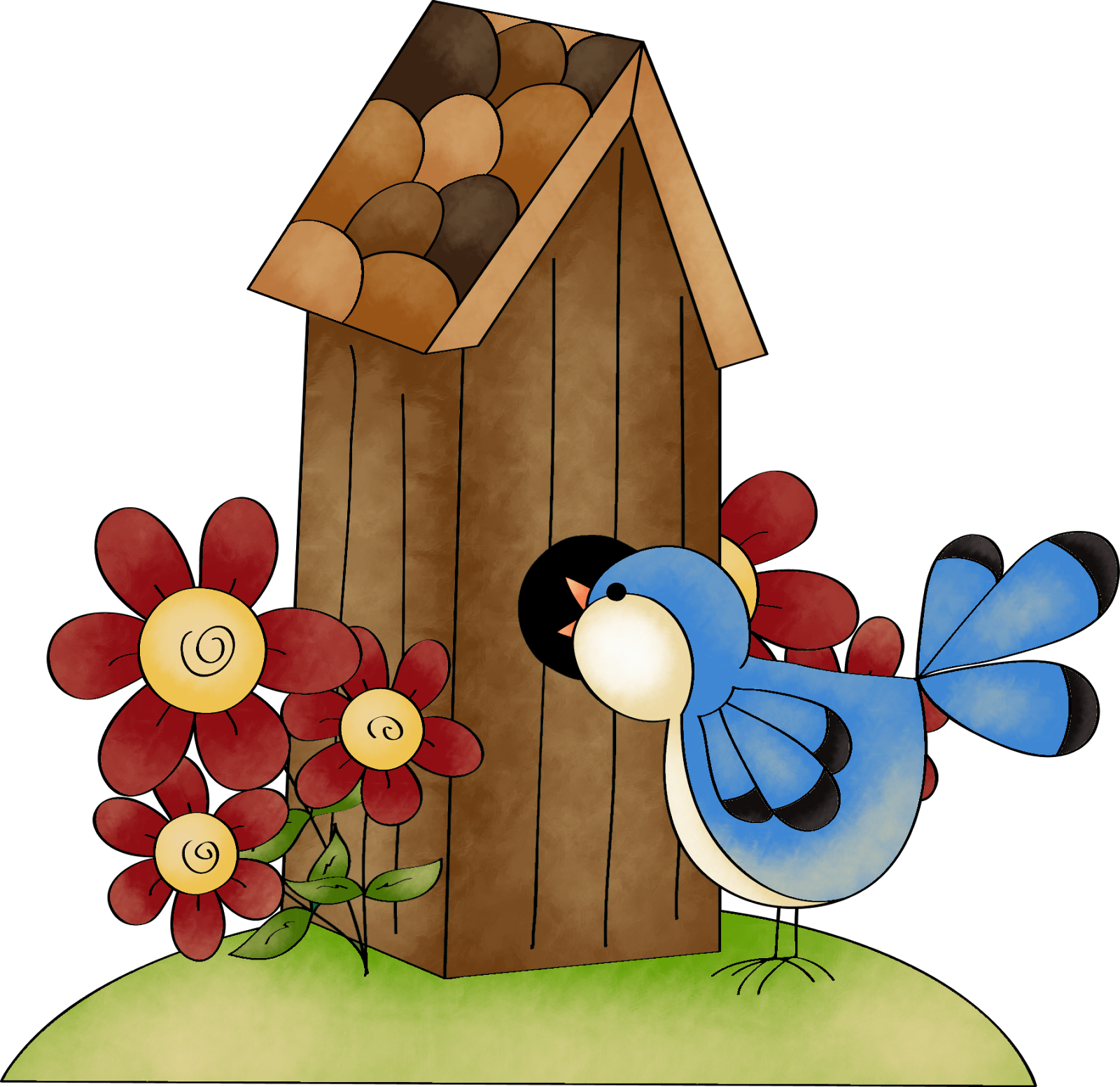 Png Free Download 5 Clipart Birdhouse - Bird House Clip Art (1600x1552), Png Download