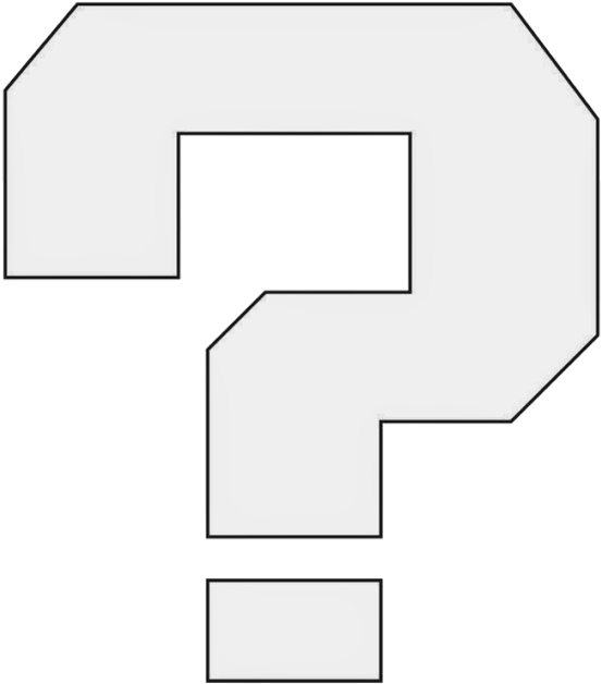 Copie O Molde Da Interrogação - Molde Interrogação Super Mario (615x870), Png Download