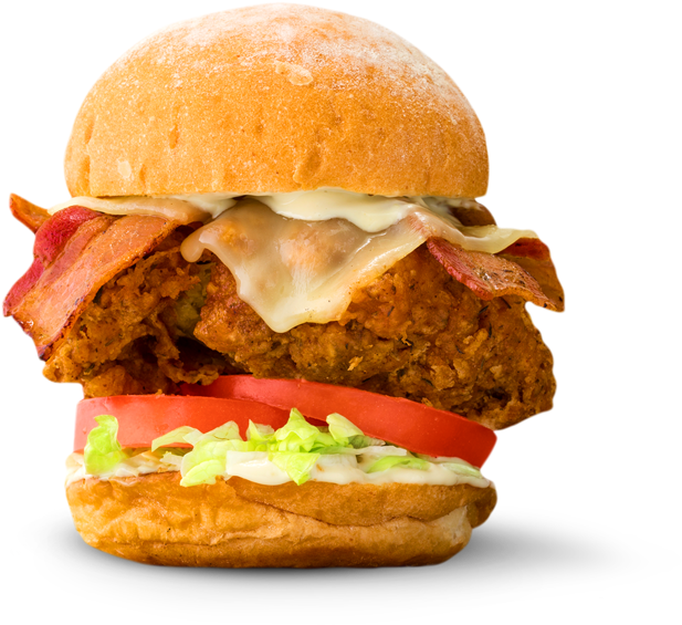 Double Fried Chicken - Slider Burger Png (800x800), Png Download