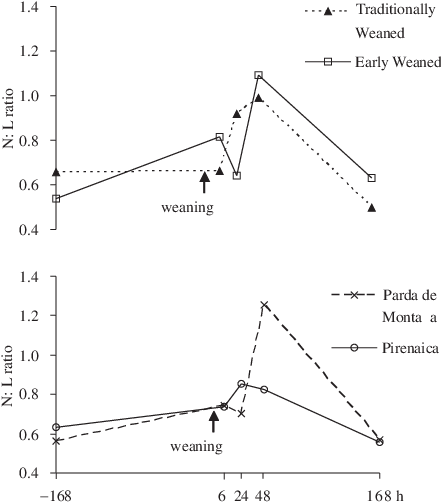 Effect Of Age At Weaning And Breed On The N - Diagram (446x508), Png Download