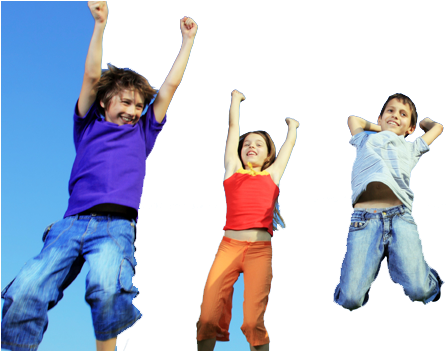 Image - Kids Jumping (950x350), Png Download