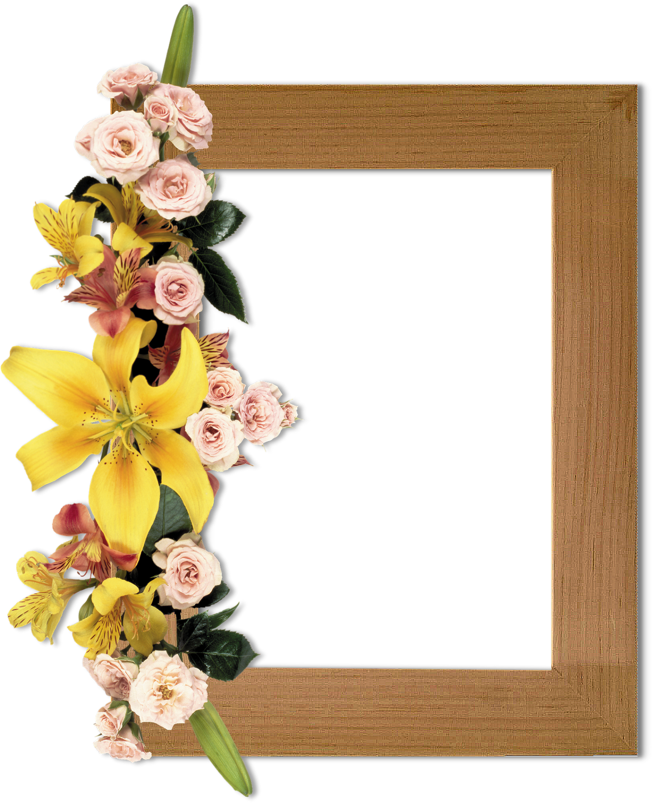 Marcos Para Fotos Con Flores - Marcos Para Fotos De Flores (1301x1600), Png Download