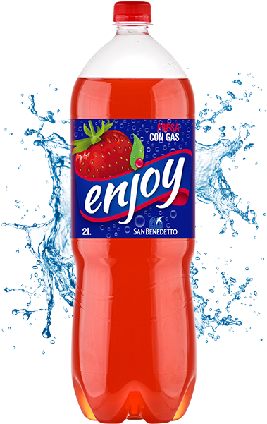 Enjoy Con Gas Refresco De Fresa Con Gas, Envase De - Water Splash (450x650), Png Download
