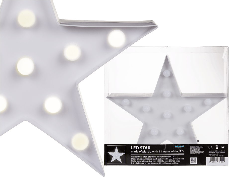 Light Up Led Star With 11 Led's - Out Of The Blue (945x709), Png Download