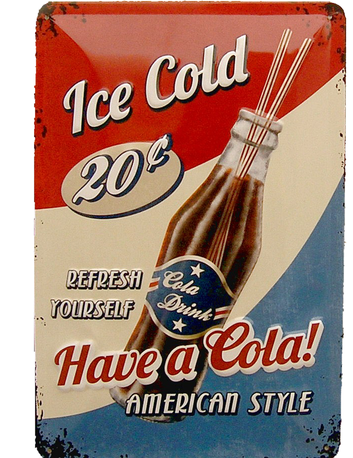 Cartel Publicitario Have A Cola - Nostalgic Art Tin Sign Have A Cola! 20x30 (964x964), Png Download