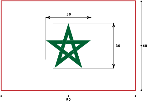 Bandera De Marruecos - Estrella De La Bandera De Marruecos (500x357), Png Download