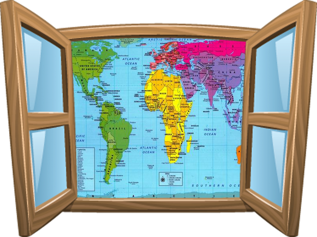 Ventanas Sobre Los Objeivos De Desarrolo Sostenible - World Map To Accurate Scale (1068x800), Png Download