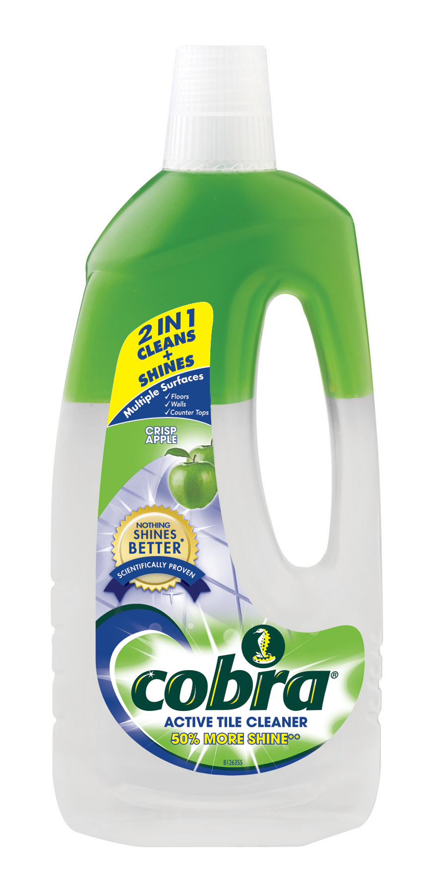 Cobra Active Tile Cleaner Crisp Apple 750ml - Cobra Polish (881x1801), Png Download