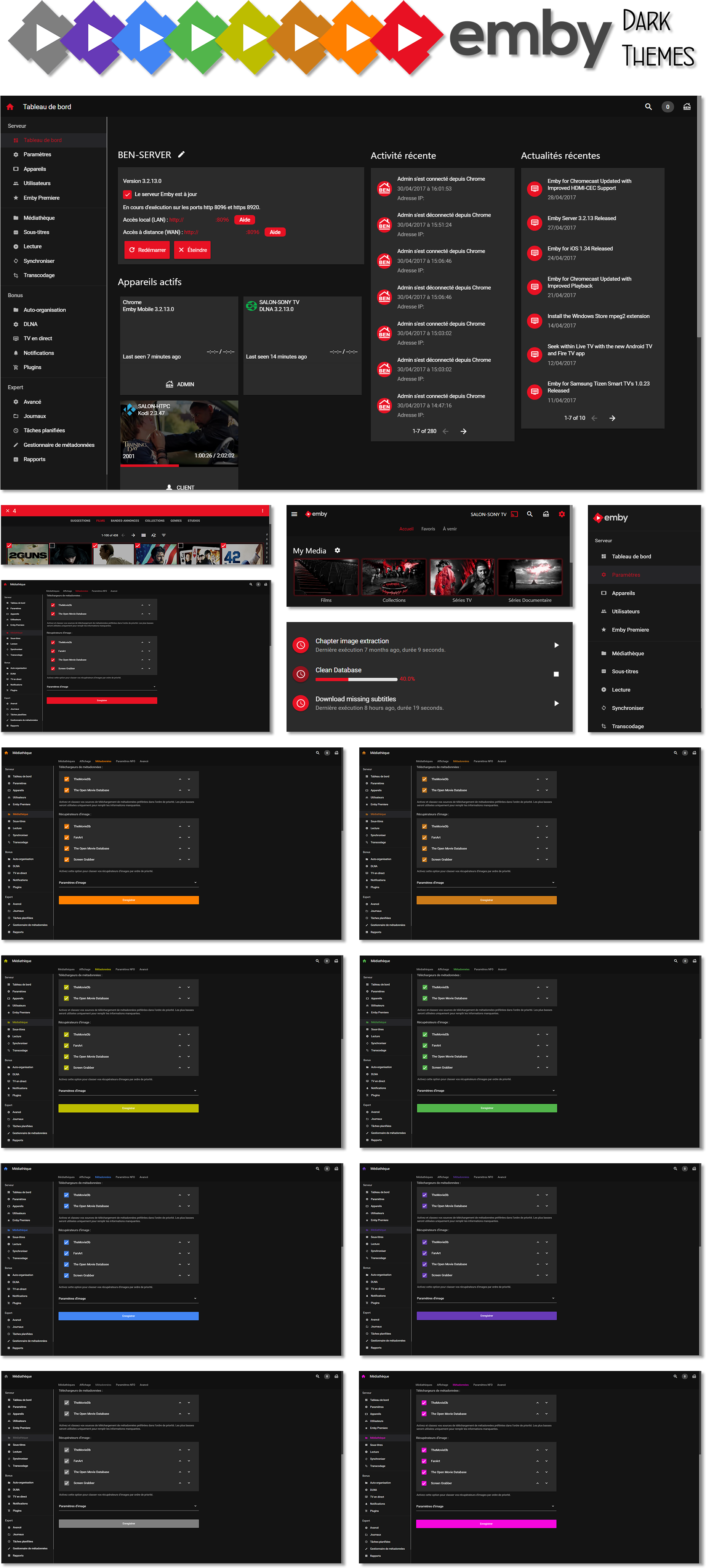 Dark - Themes - V2 - Emby (1920x4192), Png Download