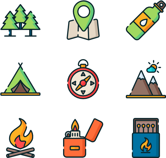 Outdoor Activities - Outdoor Activity Icon Png (600x564), Png Download
