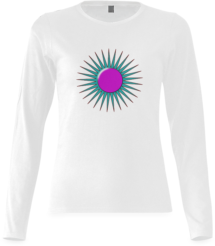 Starburst Graphic In Purple And Turquoise With Highlight - Samata Sainik Dal (1000x1000), Png Download
