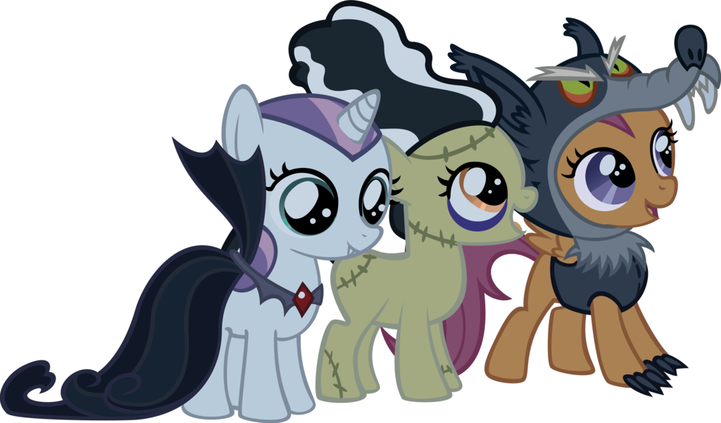 The Cutie Mark Crusaders In Nightmare Night Costumes - Sweetie Belle Nightmare Night (1024x602), Png Download