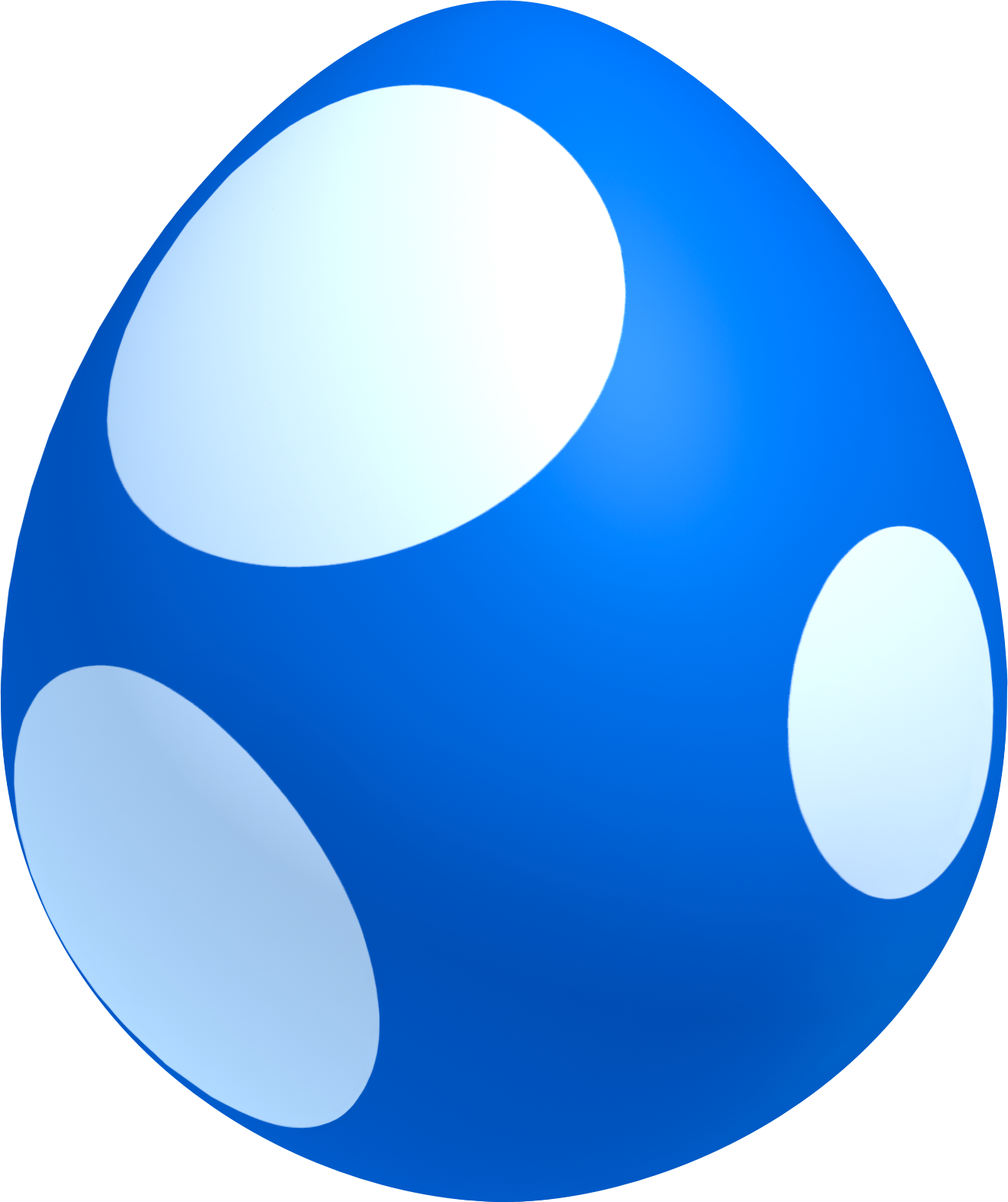 New Super Mario Bros - Mario Blue Yoshi Egg (1318x1571), Png Download