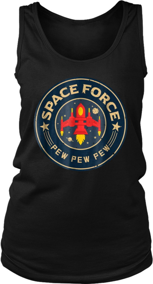 Funny Space Force 8 Bit Retro Game Style Spaceship - Emo Tank Tops (960x960), Png Download