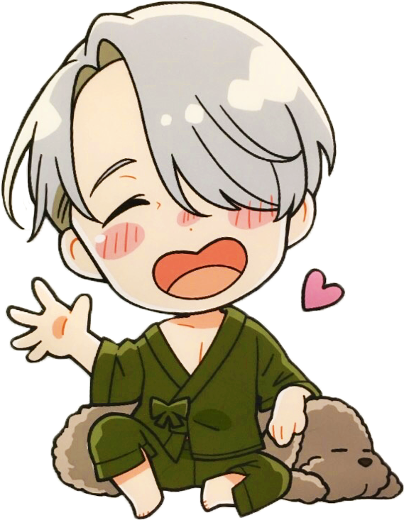 4 Replies 989 Retweets 1,984 Likes - Chibi Yuri On Ice Victor (710x959), Png Download
