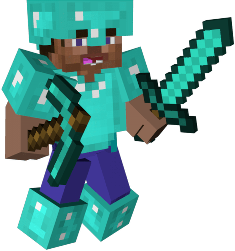 Download Free Minecraft 3d Character Png Icon Favicon - Minecraft (1368x855), Png Download