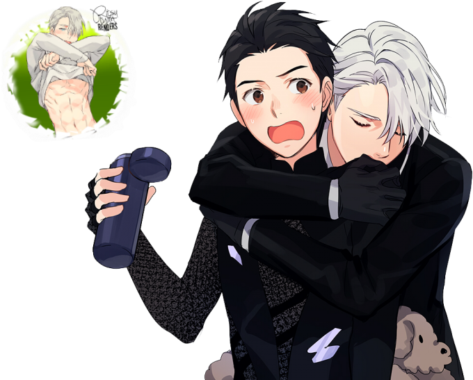 Наклейка Victor Nikiforov X Yuuri Katsuki » Yuri On - Yuri On Ice Gearous (700x560), Png Download