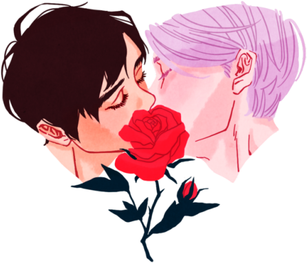 On Ice) - Viktor Nikiforov X Yuuri Katsuki (viktuuri) - Yuri On Ice (500x500), Png Download
