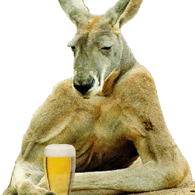 Ausgamespresstrip - Happy New Year Kangaroo (400x400), Png Download