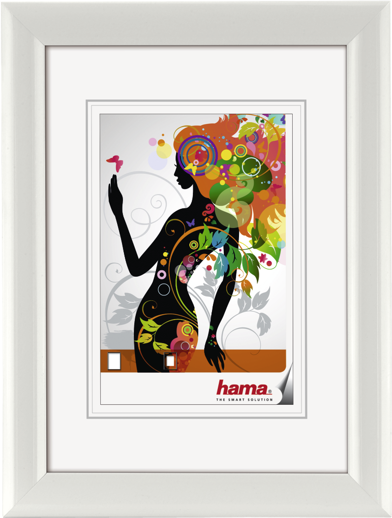 "malaga" Plastic Frame, White, 10 X 15 Cm - Siluetas De Mujeres A Color (1100x1100), Png Download