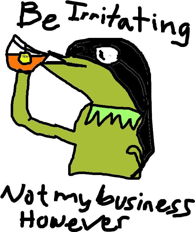 Evil Tea Consuming Amphibian Makes You Have Conflicted - Cartoon (800x768), Png Download