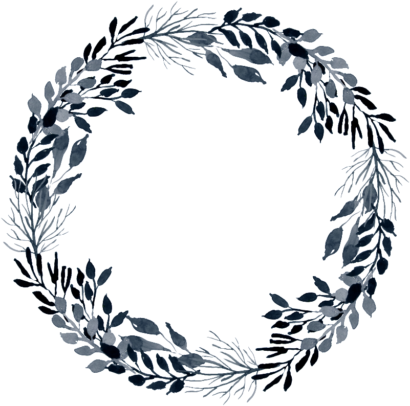 Black Wreath Transparent Decorative - Portable Network Graphics (1024x1024), Png Download