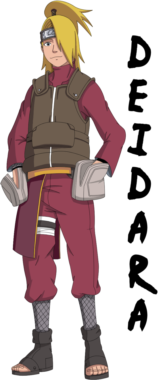 Deidara By Johnnywolf - Deidara Akatsuki (591x1351), Png Download