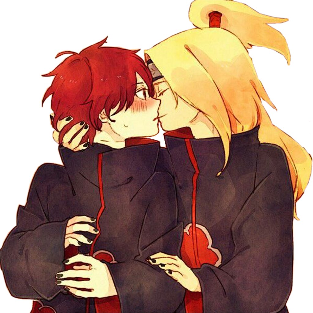 Deidara Sasori Deisaso Deidaraxsasori Akatsuki Naruto - Deidara Sasori (1024x1024), Png Download