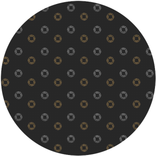 Gold & Silver Wreaths On Black Round Mousepad - Polka Dot (500x500), Png Download