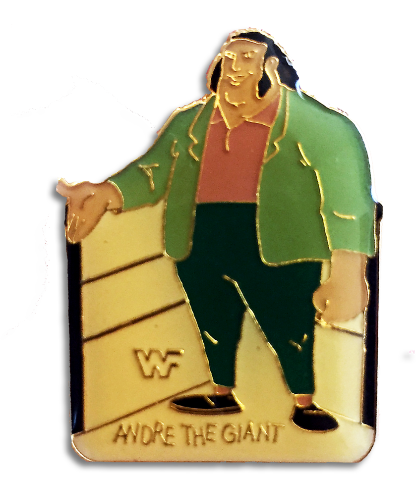 Vintage Andre The Giant - Wwf Wrestling Personalities (3) Enamel Metal Figure (1024x1024), Png Download