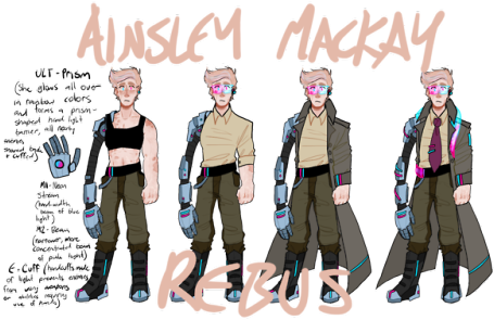 A Ref For My Defense Hero Oc, Ainsley Mackay Now I - Overwatch Oc Tank (500x314), Png Download