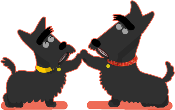 Will And Ainsley The Own It Scottie Dogs - Dog (640x360), Png Download