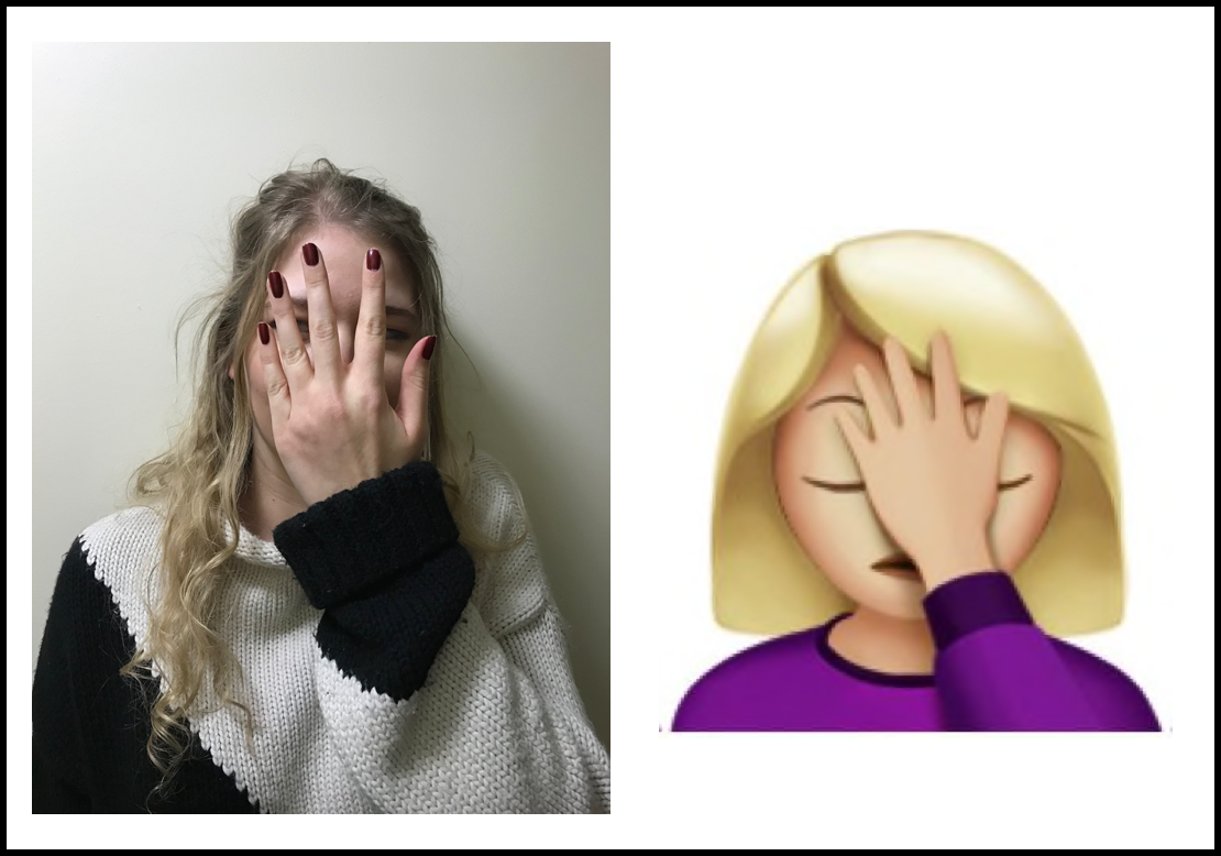 But Do You Know What They All Mean Do They Even Mean - Emoji Girl Hand On Face (1110x778), Png Download