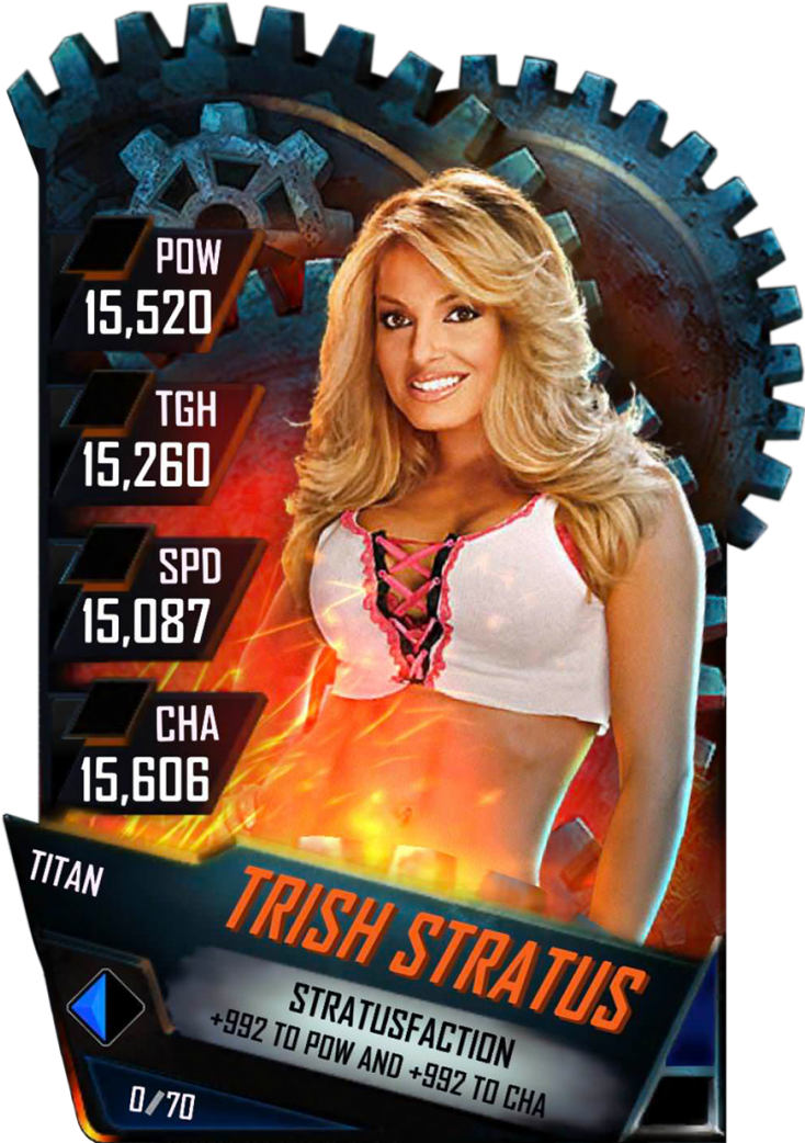 Trishstratus S4 18 Titan - Wwe Supercard Brock Lesnar Titan (733x1158), Png Download