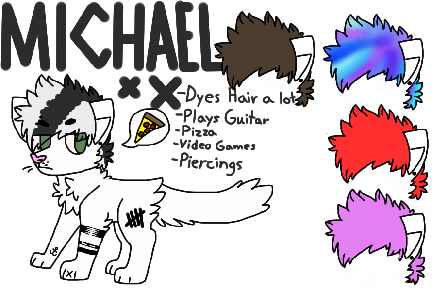 Based On Michael Clifford From 5sos, He's A Cat - Cartoon (900x600), Png Download