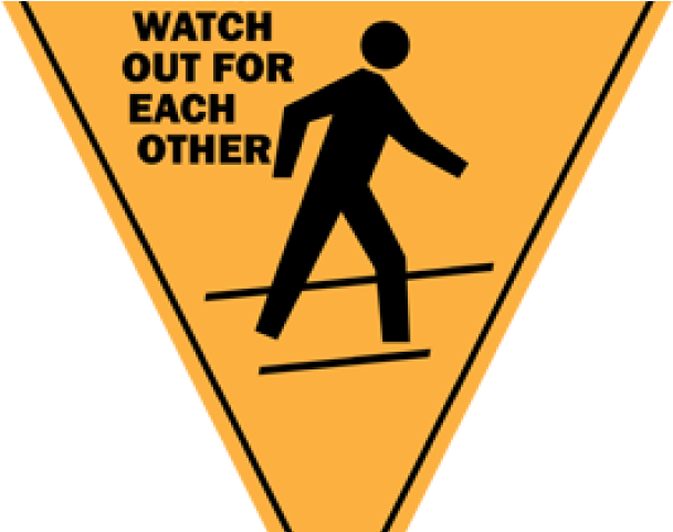 Pedestrian Crossing Ahead (640x480), Png Download