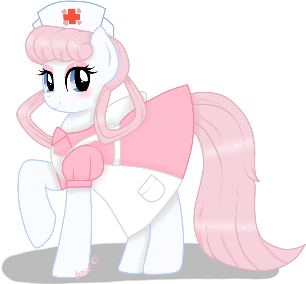 Ashourii, Clothes, Crossover, Dress, Nurse, Nurse Joy, - Cartoon (1280x957), Png Download