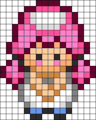 Nurse Joy Perler Bead Pattern / Bead Sprite - Pokemon Fire Red Nurse Joy Sprites (337x421), Png Download