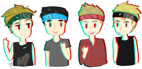 Ashton Irwin, Michael Clifford, 5 Seconds - 5 Seconds Of Summer (500x243), Png Download