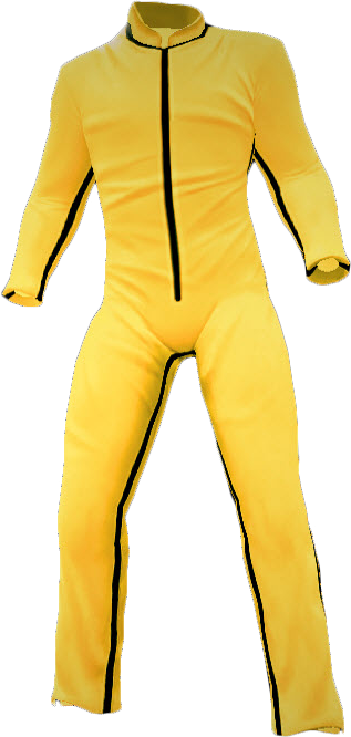 Yellow Black Tracksuit (317x666), Png Download