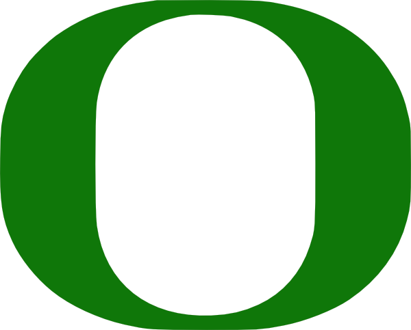 Oregon O Clip Art - University Of Oregon O (600x483), Png Download