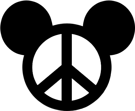 Mickey Peace Sign - Vegetarian Posters (472x388), Png Download