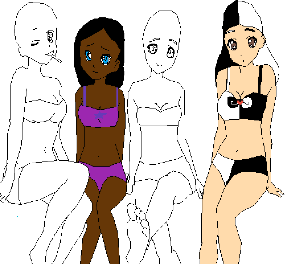 Download Swimsuits I Was To Lazy To Draw The Pool - Anime PNG Image with No  Background 