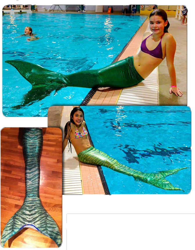 The Green Tail - 3 Fins Mermaid Tails (685x859), Png Download