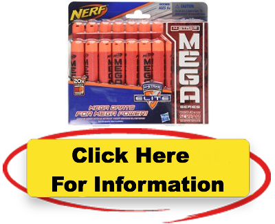 Facts Nerf Nstrike Elite Mega Dart Refill Playset 20pack - Official Nerf N-strike Elite Mega Series 20-dart Refill (400x325), Png Download