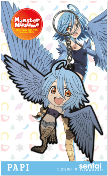 Ensky Monster Musume Papi Card Game Character Sleeve (562x600), Png Download