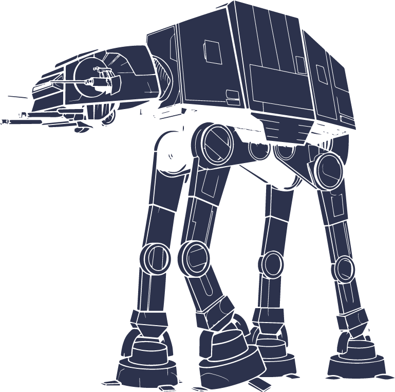Vinilos Paredes Star Wars Vinilo At At Combate, Original - Vinilo At At (800x800), Png Download