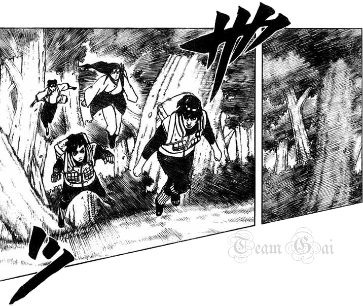 Team Gai Isn't That Far From The Village Seeing As - Naruto (716x603), Png Download